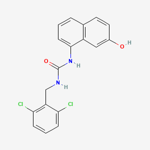 molecular formula C18H14Cl2N2O2 B12596353 Urea, N-[(2,6-dichlorophenyl)methyl]-N'-(7-hydroxy-1-naphthalenyl)- CAS No. 648420-37-5