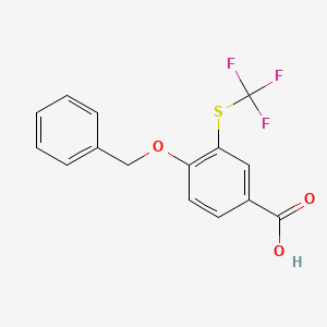 4-(Benzyloxy)-3-[(trifluoromethyl)sulfanyl]benzoic acid