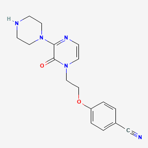 Benzonitrile, 4-[2-[2-oxo-3-(1-piperazinyl)-1(2H)-pyrazinyl]ethoxy]-