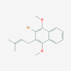 molecular formula C17H19BrO2 B12596386 Naphthalene, 2-bromo-1,4-dimethoxy-3-(3-methyl-2-butenyl)- CAS No. 873531-17-0