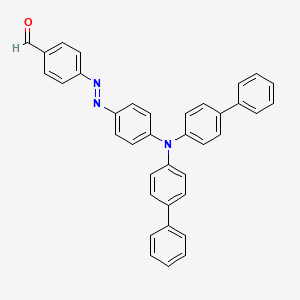 4-[(E)-{4-[Di([1,1'-biphenyl]-4-yl)amino]phenyl}diazenyl]benzaldehyde