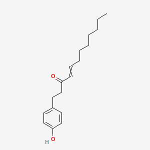 molecular formula C18H26O2 B12596421 1-(4-Hydroxyphenyl)dodec-4-EN-3-one CAS No. 896734-16-0