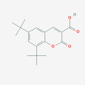 2H-1-Benzopyran-3-carboxylic acid, 6,8-bis(1,1-dimethylethyl)-2-oxo-