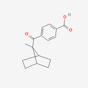 molecular formula C16H18O3 B12596438 4-(7-Methylbicyclo[2.2.1]heptane-7-carbonyl)benzoic acid CAS No. 626230-52-2