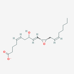 molecular formula C20H31O4- B1259644 (5Z,9E,14Z)-(8xi,11R,12S)-11,12-环氧-8-羟基二十碳-5,9,14-三烯酸酯 