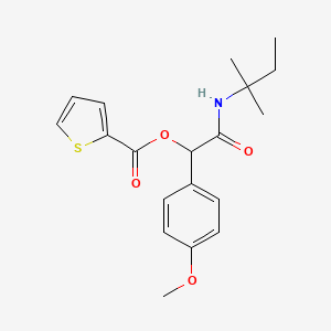 1-(4-Methoxyphenyl)-2-[(2-methylbutan-2-yl)amino]-2-oxoethyl thiophene-2-carboxylate