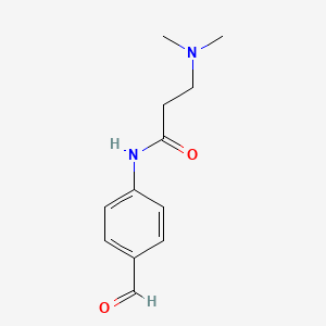 molecular formula C12H16N2O2 B12596461 N-(4-Formylphenyl)-N~3~,N~3~-dimethyl-beta-alaninamide CAS No. 650628-81-2