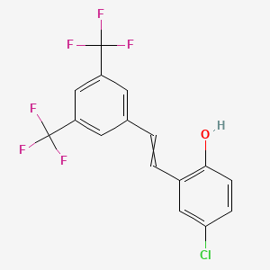 2-{2-[3,5-Bis(trifluoromethyl)phenyl]ethenyl}-4-chlorophenol