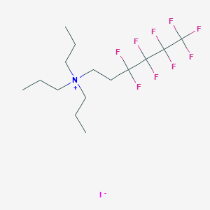 molecular formula C15H25F9IN B12596487 3,3,4,4,5,5,6,6,6-Nonafluoro-N,N,N-tripropylhexan-1-aminium iodide CAS No. 649724-86-7