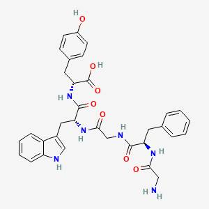 Glycyl-D-phenylalanylglycyl-D-tryptophyl-D-tyrosine