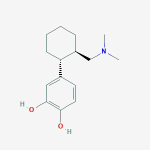 molecular formula C15H23NO2 B12596516 4-[(1R,2R)-2-[(dimethylamino)methyl]cyclohexyl]benzene-1,2-diol CAS No. 651312-67-3