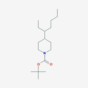 molecular formula C17H33NO2 B12596529 tert-Butyl 4-(heptan-3-yl)piperidine-1-carboxylate CAS No. 651053-98-4