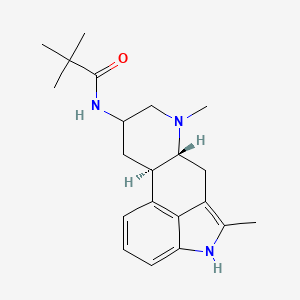 molecular formula C21H29N3O B1259655 N-[(6aR,10aR)-5,7-dimethyl-6,6a,8,9,10,10a-hexahydro-4H-indolo[4,3-fg]quinolin-9-yl]-2,2-dimethylpropanamide 