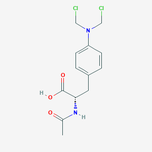 molecular formula C13H16Cl2N2O3 B12596566 N-Acetyl-4-[bis(chloromethyl)amino]-L-phenylalanine CAS No. 649748-27-6