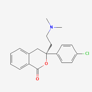 1H-2-Benzopyran-1-one, 3-(4-chlorophenyl)-3-[2-(dimethylamino)ethyl]-3,4-dihydro-, (3R)-