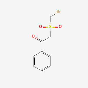 molecular formula C9H9BrO3S B12596573 2-(Bromomethanesulfonyl)-1-phenylethan-1-one CAS No. 648428-41-5