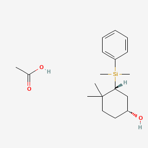 acetic acid;(1R,3R)-3-[dimethyl(phenyl)silyl]-4,4-dimethylcyclohexan-1-ol