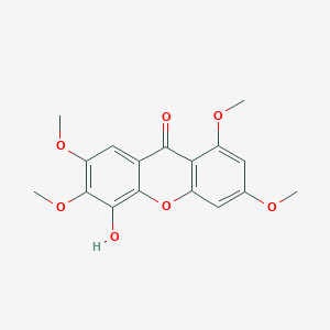 molecular formula C17H16O7 B12596637 5-Hydroxy-1,3,6,7-tetramethoxy-9H-xanthen-9-one CAS No. 637350-85-7