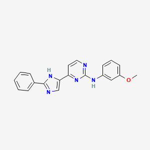 N-(3-methoxyphenyl)-4-(2-phenyl-1H-imidazol-5-yl)pyrimidin-2-amine