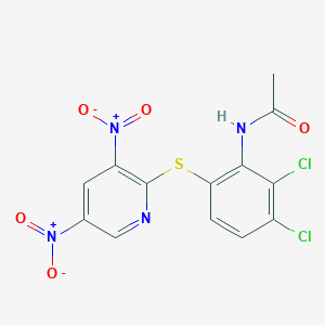 N-{2,3-Dichloro-6-[(3,5-dinitropyridin-2-yl)sulfanyl]phenyl}acetamide