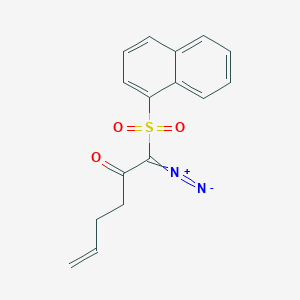 1-Diazonio-1-(naphthalene-1-sulfonyl)hexa-1,5-dien-2-olate