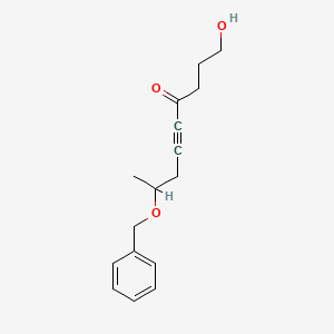 molecular formula C16H20O3 B12596704 5-Nonyn-4-one, 1-hydroxy-8-(phenylmethoxy)- CAS No. 616240-02-9