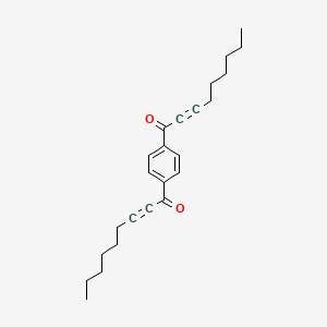 molecular formula C24H30O2 B12596747 2-Nonyn-1-one, 1,1'-(1,4-phenylene)bis- CAS No. 603126-36-9