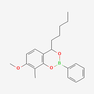 molecular formula C20H25BO3 B12596753 7-Methoxy-8-methyl-4-pentyl-2-phenyl-2H,4H-1,3,2-benzodioxaborinine CAS No. 647008-13-7