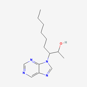 molecular formula C14H22N4O B1259677 3-Purin-9-yl-nonan-2-ol 