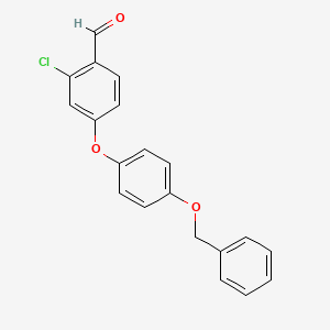 molecular formula C20H15ClO3 B12596777 4-[4-(Benzyloxy)phenoxy]-2-chlorobenzaldehyde CAS No. 883752-43-0