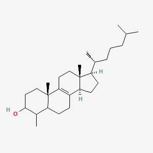 molecular formula C28H48O B1259679 (10S,13R,14R,17R)-4,10,13-trimethyl-17-[(2R)-6-methylheptan-2-yl]-2,3,4,5,6,7,11,12,14,15,16,17-dodecahydro-1H-cyclopenta[a]phenanthren-3-ol 