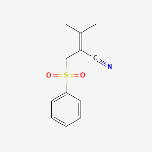 2-[(Benzenesulfonyl)methyl]-3-methylbut-2-enenitrile