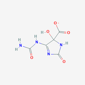 molecular formula C5H5N4O5- B1259681 4-(carbamoylamino)-5-hydroxy-2-oxo-2,5-dihydro-1H-imidazole-5-carboxylate 