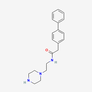 2-([1,1'-Biphenyl]-4-yl)-N-[2-(piperazin-1-yl)ethyl]acetamide