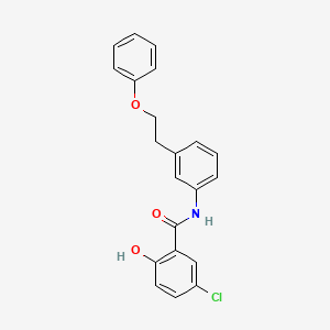 molecular formula C21H18ClNO3 B12596825 5-Chloro-2-hydroxy-N-[3-(2-phenoxyethyl)phenyl]benzamide CAS No. 648922-58-1