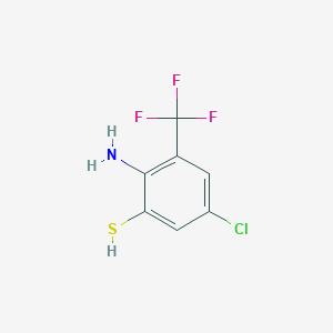 molecular formula C7H5ClF3NS B12596846 2-Amino-5-chloro-3-(trifluoromethyl)benzene-1-thiol CAS No. 648415-79-6