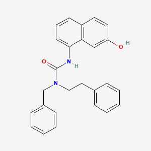 molecular formula C26H24N2O2 B12596881 Urea, N'-(7-hydroxy-1-naphthalenyl)-N-(2-phenylethyl)-N-(phenylmethyl)- CAS No. 648420-24-0