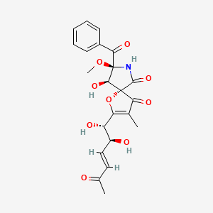 molecular formula C22H23NO9 B1259693 pseurotin E 