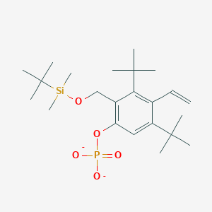 molecular formula C23H39O5PSi-2 B12596932 3,5-Di-tert-butyl-2-({[tert-butyl(dimethyl)silyl]oxy}methyl)-4-ethenylphenyl phosphate CAS No. 917480-15-0