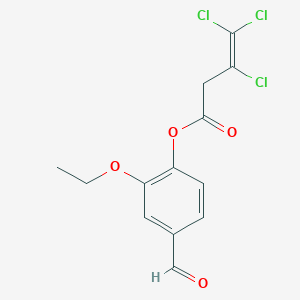 2-Ethoxy-4-formylphenyl 3,4,4-trichlorobut-3-enoate