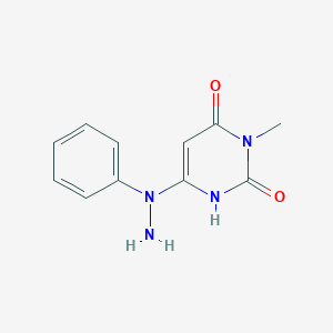 molecular formula C11H12N4O2 B12596954 3-Methyl-6-(1-phenylhydrazinyl)pyrimidine-2,4(1H,3H)-dione CAS No. 647024-02-0