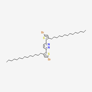 molecular formula C40H62Br2N2S2 B12596965 3,6-Bis(5-bromo-3-tetradecylthiophen-2-YL)pyridazine CAS No. 872090-24-9