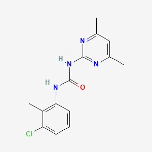 molecular formula C14H15ClN4O B12596989 N-(3-Chloro-2-methylphenyl)-N'-(4,6-dimethylpyrimidin-2-yl)urea CAS No. 616208-83-4