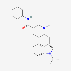 molecular formula C25H35N3O B1259701 N-cyclohexyl-7-methyl-4-propan-2-yl-6,6a,8,9,10,10a-hexahydroindolo[4,3-fg]quinoline-9-carboxamide 