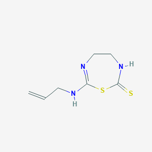 molecular formula C7H11N3S2 B12597017 7-[(Prop-2-en-1-yl)amino]-4,5-dihydro-1,3,6-thiadiazepine-2(3H)-thione CAS No. 647025-49-8