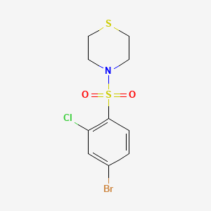 molecular formula C10H11BrClNO2S2 B12597029 4-(4-Bromo-2-chloro-benzenesulfonyl)-thiomorpholine CAS No. 902137-97-7