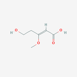 molecular formula C6H10O4 B1259703 (Z)-5-hydroxy-3-methoxypent-2-enoic acid 