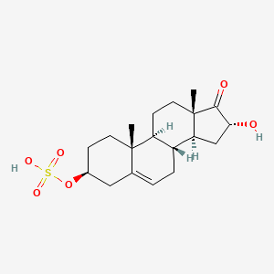 molecular formula C19H28O6S B1259705 16alpha-Hydroxydehydroepiandrosterone 3-sulfate 