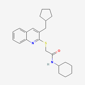 Acetamide,N-cyclohexyl-2-[[3-(cyclopentylmethyl)-2-quinolinyl]thio]-