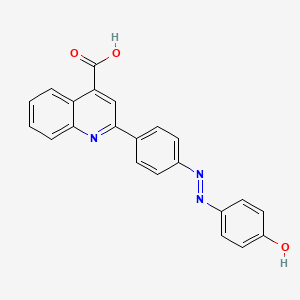 2-{4-[2-(4-Oxocyclohexa-2,5-dien-1-ylidene)hydrazinyl]phenyl}quinoline-4-carboxylic acid